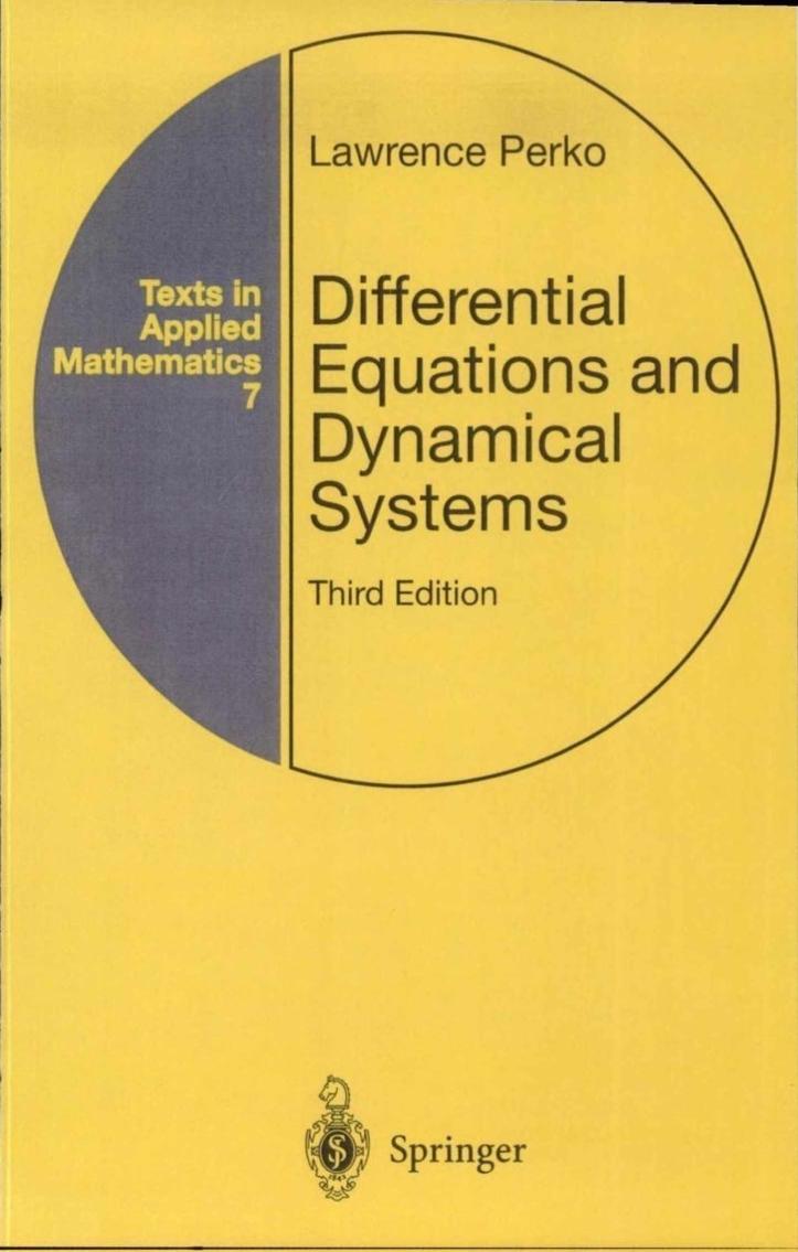 Differential Equations and Dynamical Systems